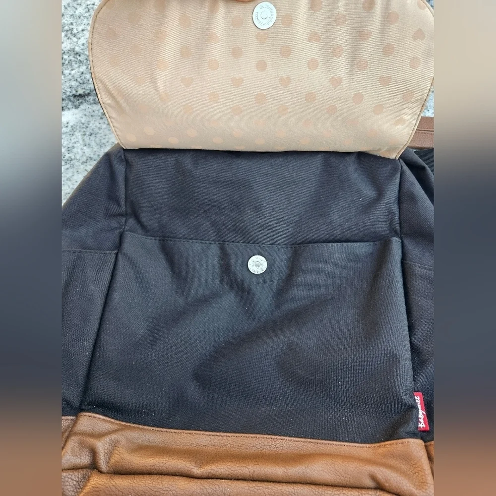 Babymel Black Diaper Bag Baby Backpack